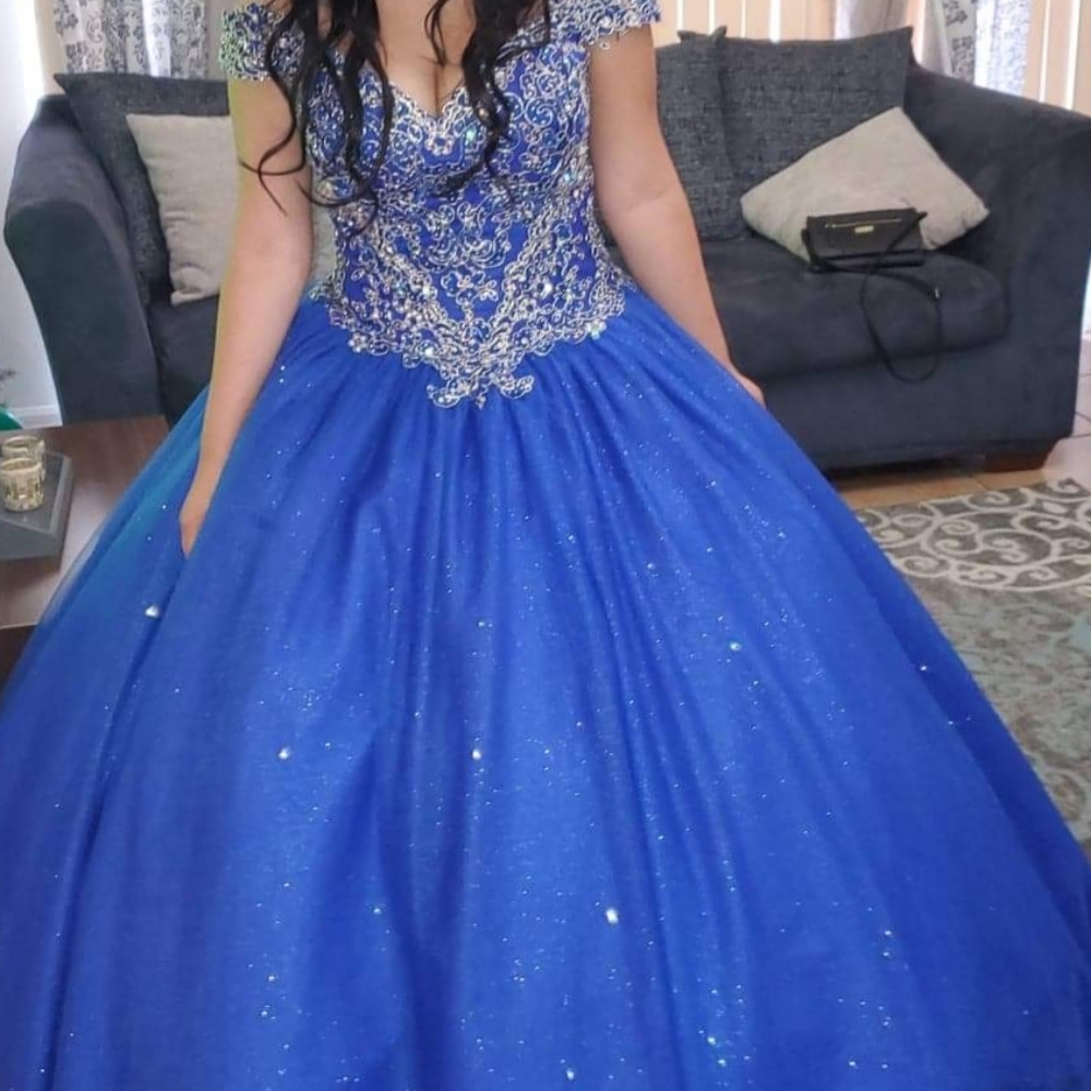 Royal blue quinceañera or sweet 16 dress